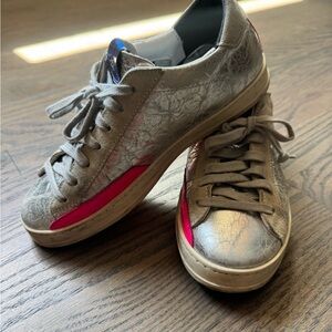 P448 Women's Sneakers in Silver and Pink